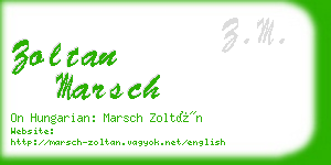 zoltan marsch business card